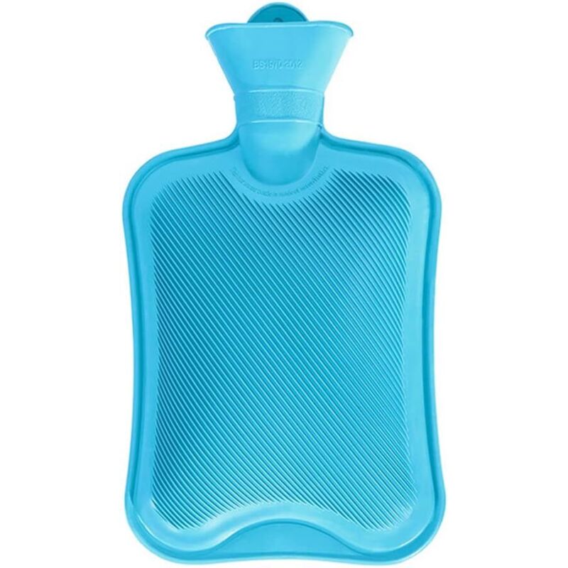 Wärmflasche ohne Bezug 1.8L großer Öffnung Sichere und Haltbare Naturkautschuk Bettflasche für Kinder und Erwachsene Geschenke für