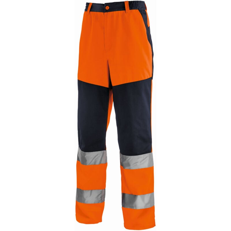 Warnschutz-Bundhose ROCHESTER leuchtorange/navy Größe 46