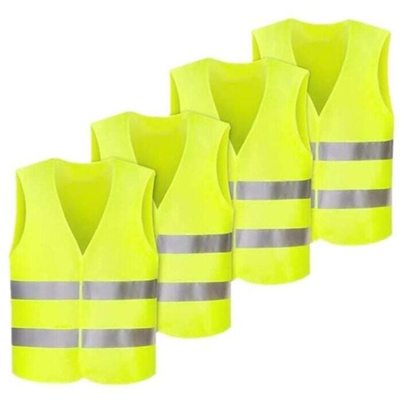 Warnweste, Warnweste mit 2 Reflektorstreifen, Warnweste für Nachtarbeit, Warnweste, zum Laufen, Radfahren,