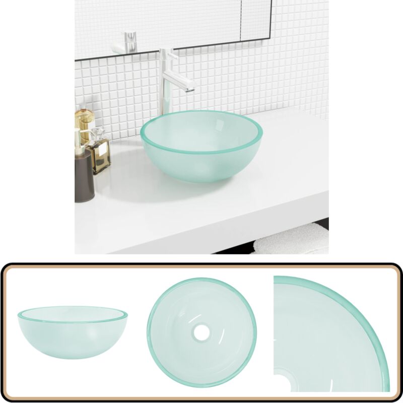 Vidaxl - Waschbecken Hartglas 30x12 cm Matt - Waschbecken - Hartglas Waschbecken - Aufsatzwaschbecken - Modernes Waschbecken - Badezimmer Waschbecken