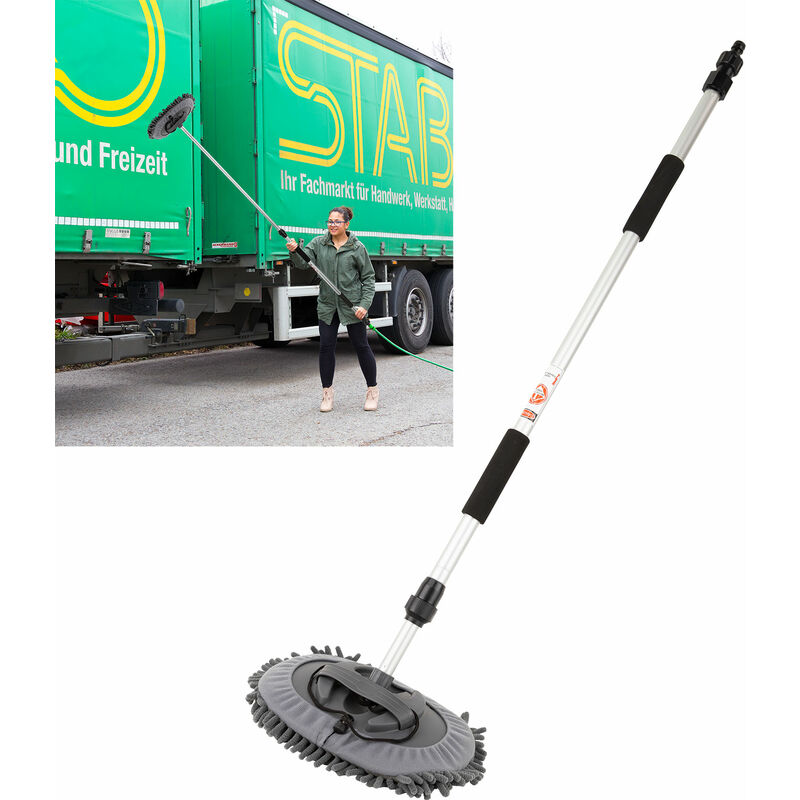 Dema - Waschbürste DTW165 lkw Bürste Teleskop Stiel 96-165 cm ausziehbar Auto lkw Wohnwagen