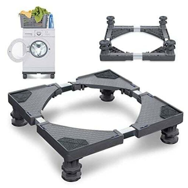 Waschmaschinen Untergestell Waschmaschine Sockel Kühlschrank Untergestell für Waschmaschine Trockner Gefrierschrank, Einstellbare Breite 44-75 cm