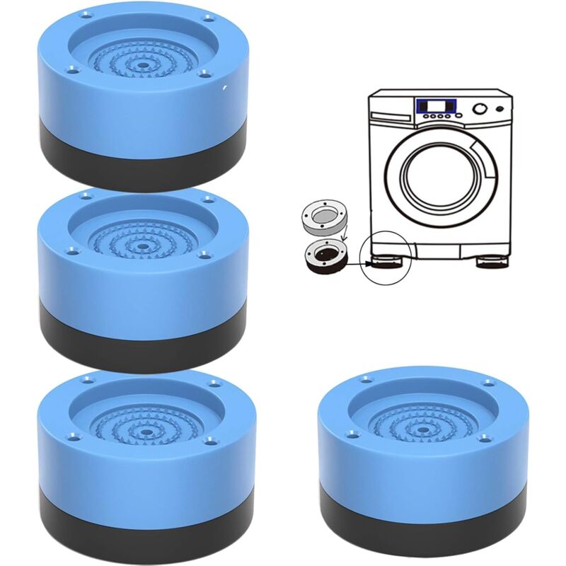 Waschmaschinenfuß, 4 Stück Waschmaschinen-Fußpolster, Anti-Vibrations-Waschmaschinen-Pads, rutschfest und reduzierend, für Waschmaschinen,