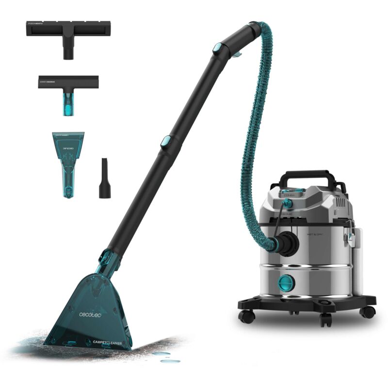 Waschsauger Wet&Dry Conga CarpetClean 20000 Pro Ultra. 2-in-1-Funktion mit einem großen 20-L-Fassungsvermögen, die das Saugen von Feststoffen und