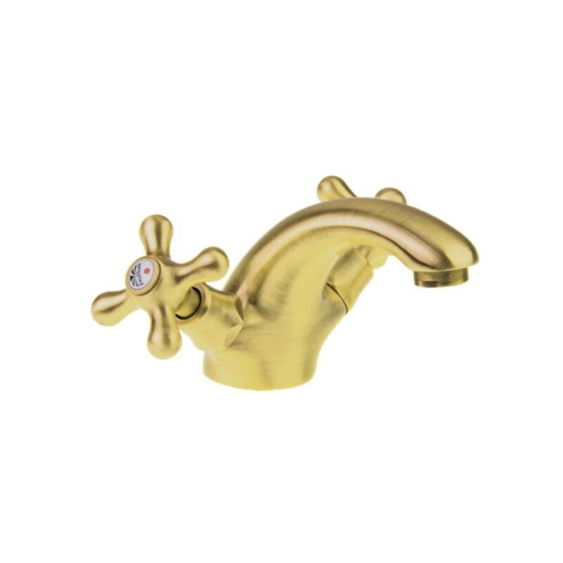 Paffoni - Gold Finish Einloch-Waschtischarmatur Serie Iris IRV075GF Messing - Gold Finish