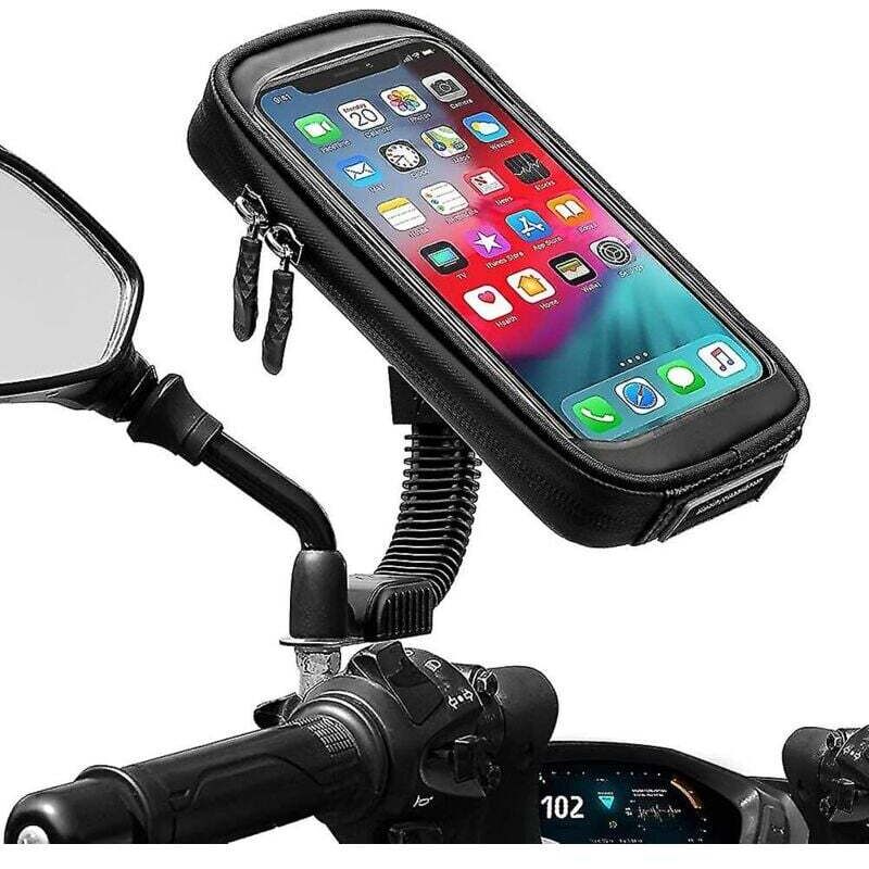 SNQ - Wasserdichte Motorrad Telefon Halter 360 Rotation Motorrad Roller Smartphone