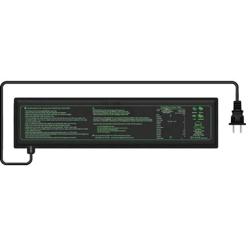 Wasserdichte Pflanzenheizmatte, Gewächshauskeimung beschleunigt die Samenkeimung, Terrarium-Heizmatte, 52,5 × 10 cm (1 Stück - 7 w)