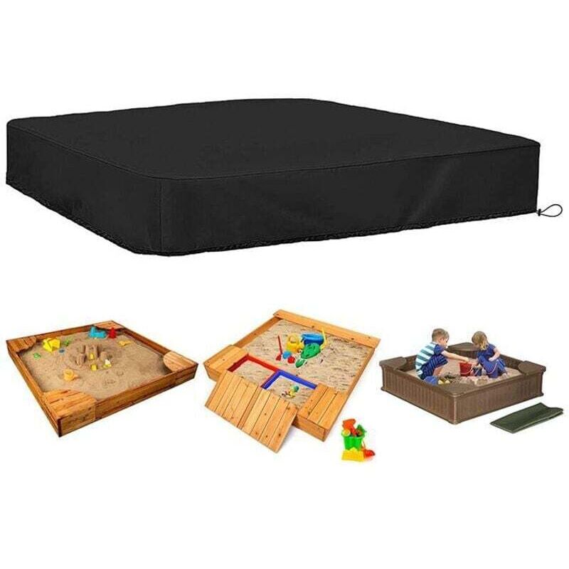 Wasserdichte, quadratische Schutzhülle mit Kordelzug für Sandkasten 190T (150 x 150 x 20 cm)