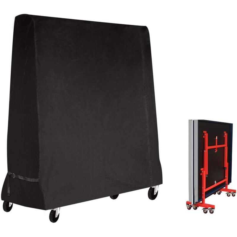 Wasserdichte Schutzhülle für Tischtennisplatte 165 x 70 x 185 cm, schwarz