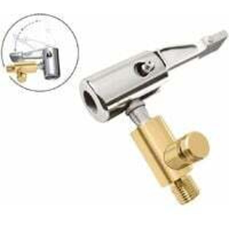 iSpchen Tragbarer Autoreifen-Aufblasadapter mit Gewindemundstück, Autoluftpumpenanschluss, Zubehör, lässt keine Luft ab.