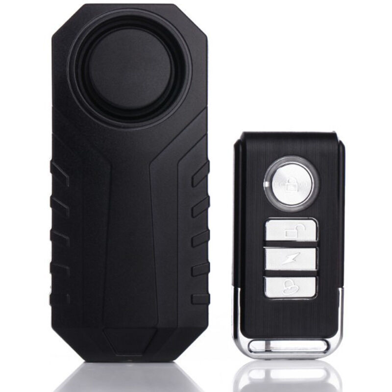 Wasserdichter Fahrrad-, Motorrad- und Elektrofahrrad-Sicherheits-Funkfernbedienungs-Erschütterungsdetektor-Alarm mit Anti-Verlust-Funktion (1 Set)