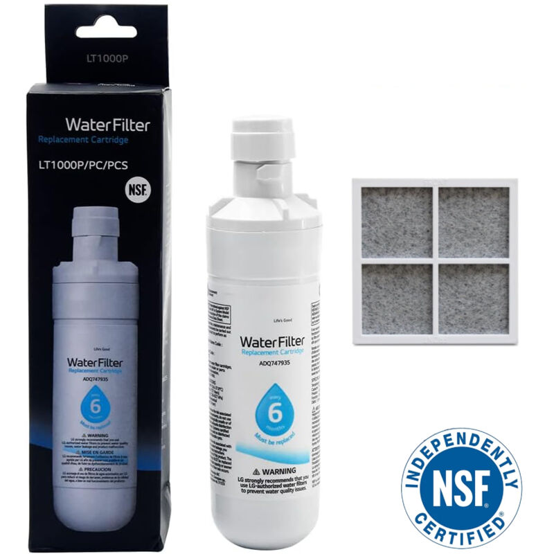 Coocheer - Wasserfilter und Luftfilter für Kühlschrank, Wasserfilter Geruchsfilter für Kühlschrank, Ersatzteil für Luftnetz, Ersatz für lg LT1000P