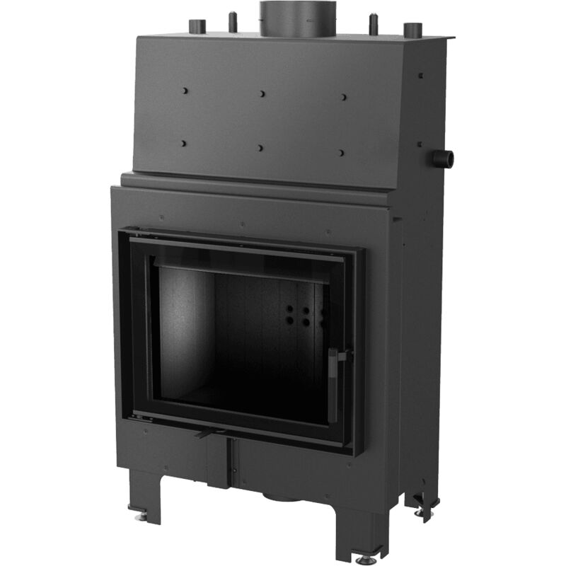 Wasserführender Kamineinsatz KRATKI MBM 12 kW Ø 180 schwarz Verkleidung