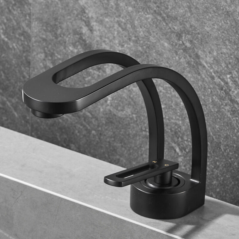 Petites Ecrevisses - Wasserhahn Bad Waschtischarmatur Waschbecken Armaturen mit Einhandgriff Mischbatterie für Bad Schwarz