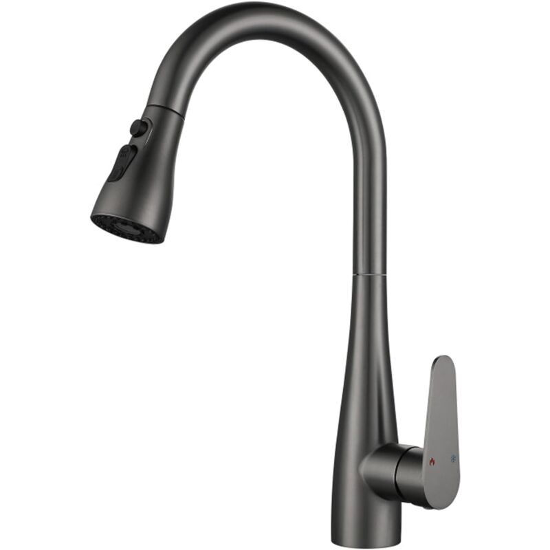 Jn.songs - Wasserhahn Küche, Küchenarmatur mit Handbrause, Küche mit Brause 2 Wasserstrahlarten - Grün