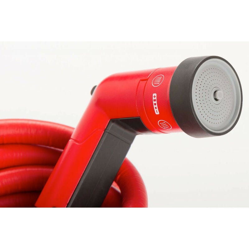 Fitt - yoyo - Mehrzweck-Spritzpistole für den Gartenschlauch mit stufenloser Regelung der Durchflussmenge. Standard-Schnappverschluss, Rot - Rot und