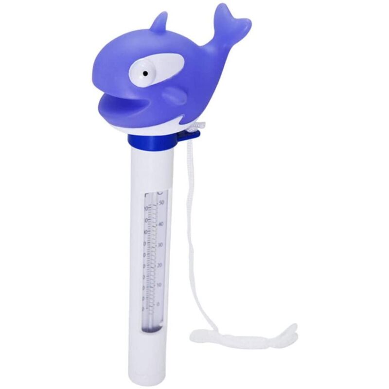 Wasserthermometer für Schwimmbäder, Thermometer im Cartoon-Stil für Spa-Pools, schwimmendes Wasserthermometer mit Delfinen
