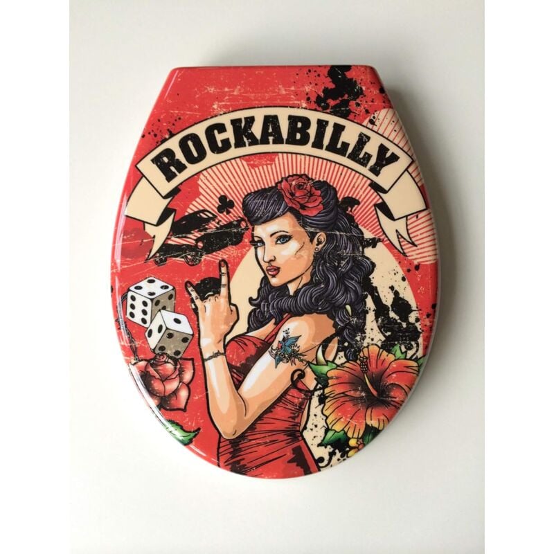 Adob - wc- Sitz Toilettendeckel Toilettensitz Cortina Rockabilly