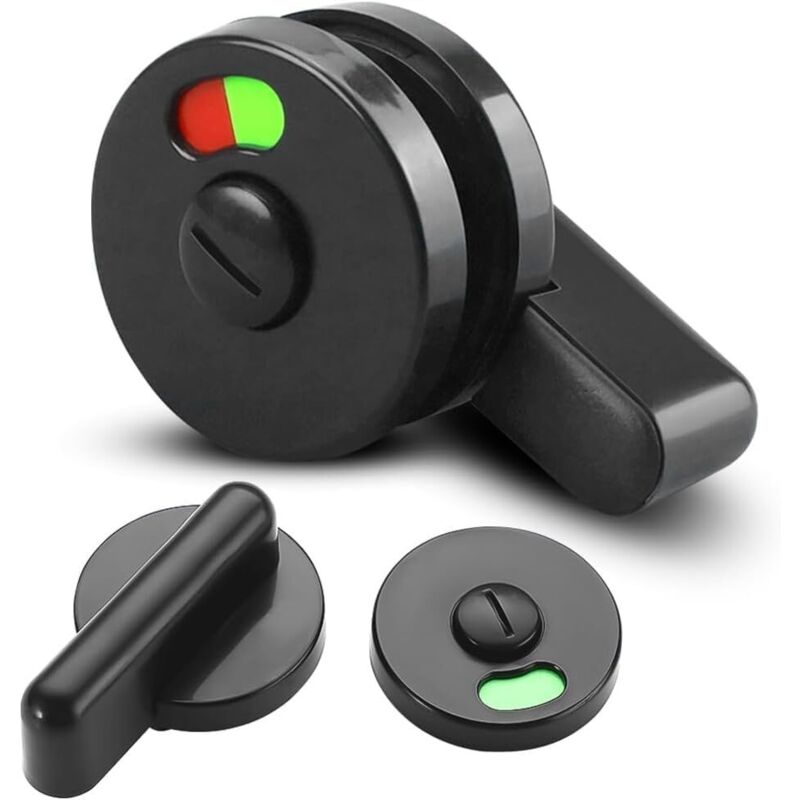 WC Türschloss Drehriegel Türgriff, WC Schloss Drehknopf Türgriffe Innentüren,Türbeschlag Drehriegel-Schloss für Badezimmer, WC-Türen, Krankenhäuser