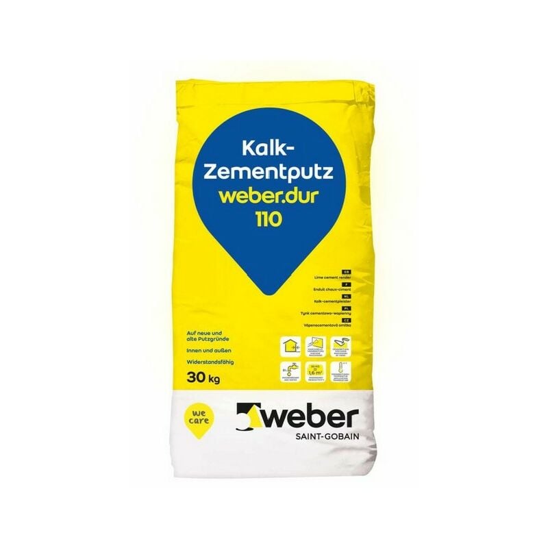 Weber Saint Gobain - weber.dur 110 Kalk-Zementputz, 30 kg