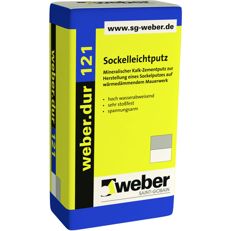 Weber Saint Gobain - weber.dur 121 Sockelleichtputz 1mm 30kg