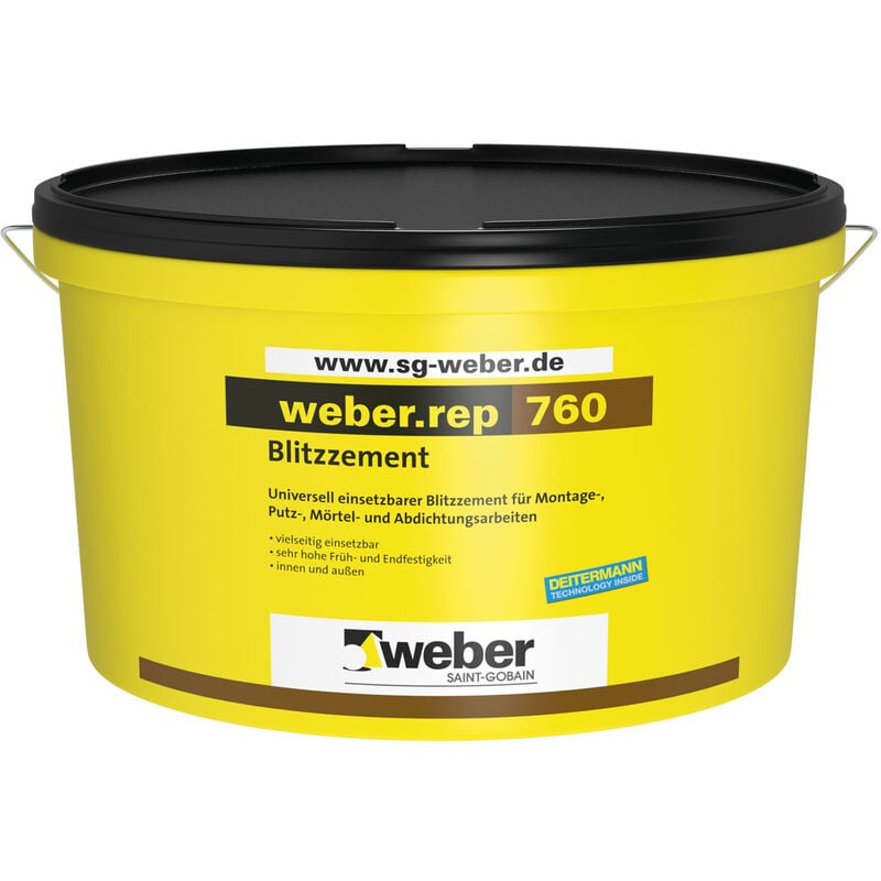 Weber Saint Gobain - weber.rep 760 Blitzzement zementgrau 15 kg