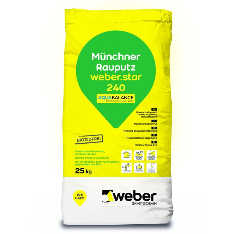 Weber Saint Gobain - weber.star 240 AquaBalance 3,0mm 25kg Münchner