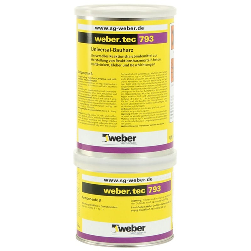 Weber Saint Gobain - weber.tec 793 Universal Bauharz transparent 1 kg Eimer