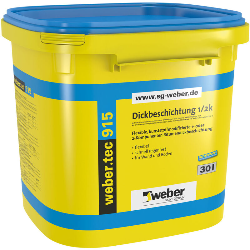 Weber Saint Gobain - weber.tec 915 sg 30L Deitermann 1K 2K Bitumen