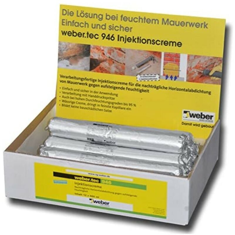 Weber Saint Gobain - weber.tec 946 Silanbasierte Injektionscreme, 600ml