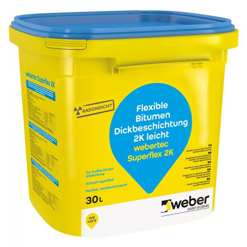Weber Saint Gobain - weber.tec Superflex 2K Flexible Bitumen Dickbeschichtung 30l
