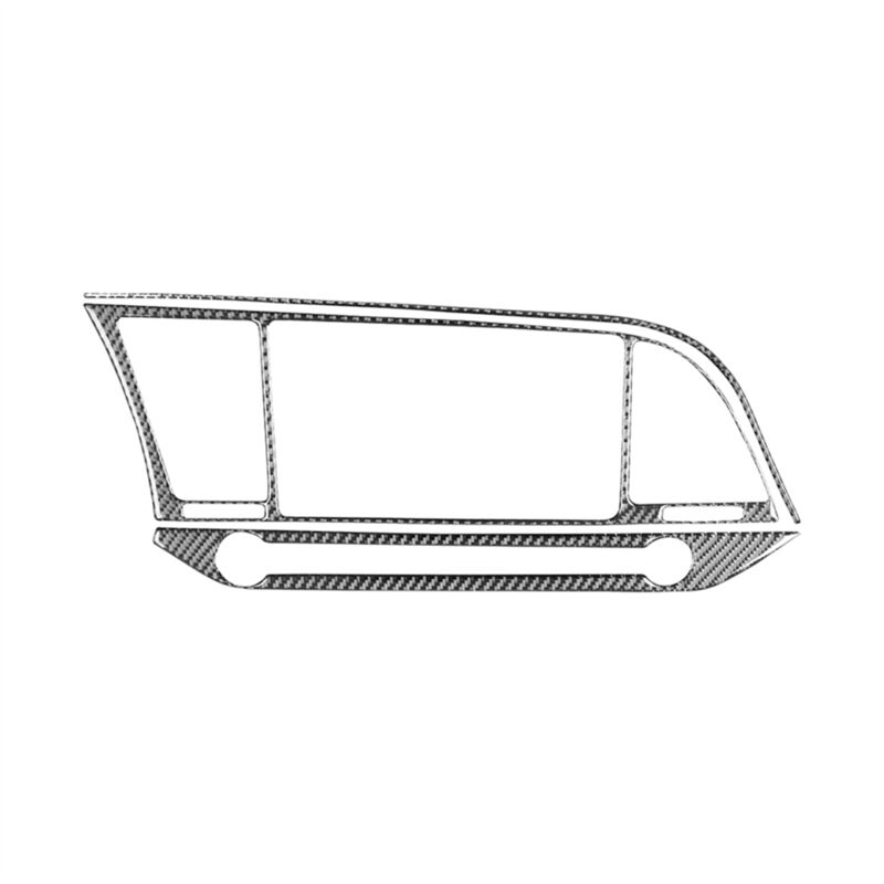Tlily - Weiche Carbonfaser für 2017 2018 2019 2020 Center Console Navigation Cover Trim Panel Rahmen Zubehör