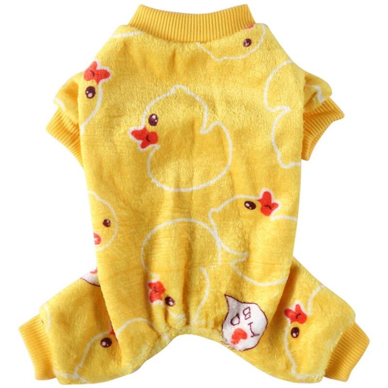 Weiche Flanell-Haustierpyjamas, warme Kleidung für kleine Hunde, Overalls und Kostüme
