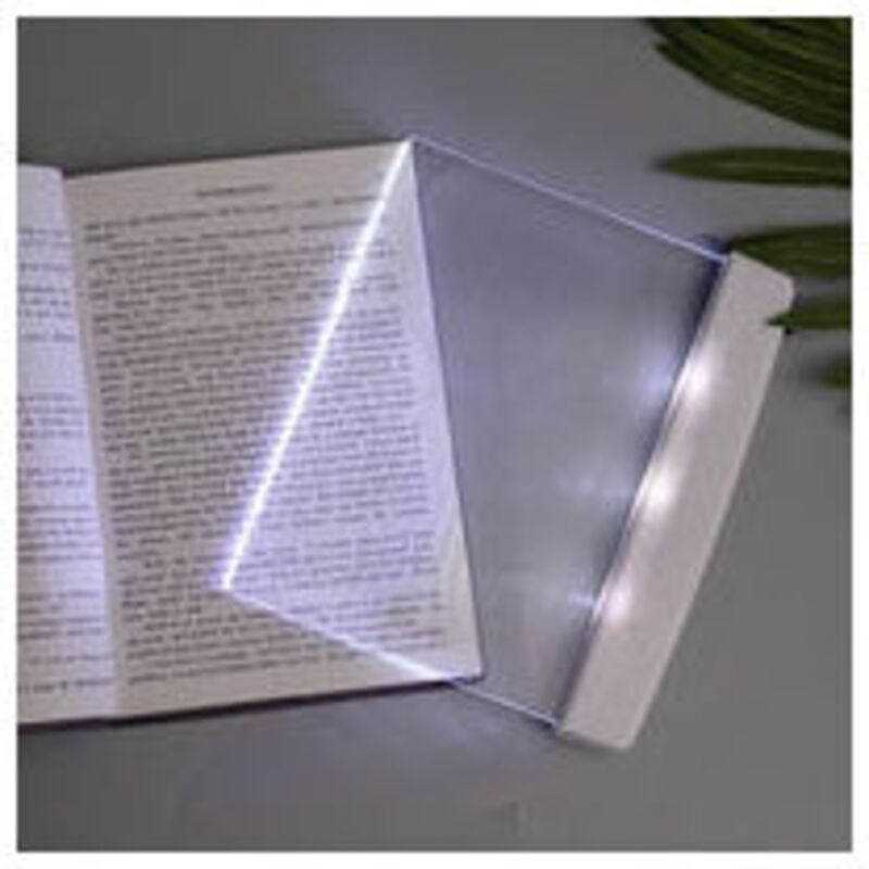 Weißes Tablet-Lesebuchlicht, Nachtbett-Lesen, transparentes LED-Buch, ganzseitiges Licht, Illuminator-Panel, Lichtplatine, kabellos (Batterie nicht