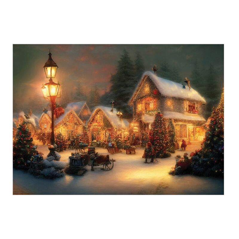 Weihnachten Winter Stadt Poster Weihnachten Winter Schnee Landschaft P238650x70