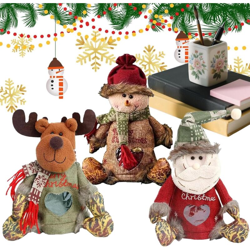 Weihnachtliche Stoffbeutel, große Weihnachtssüßigkeitentüten in Form von Weihnachtsmannfiguren Schöne Geschenke für den Alltag, Feiertage, Esszimmer,