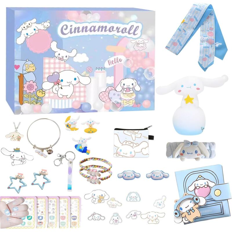 Weihnachts-Adventskalender 2024, Kuromi 24-Tage-Countdown-Kalender, 24 Tage voller Überraschungen, Weihnachtsgeschenke für Jungen und Mädchen,