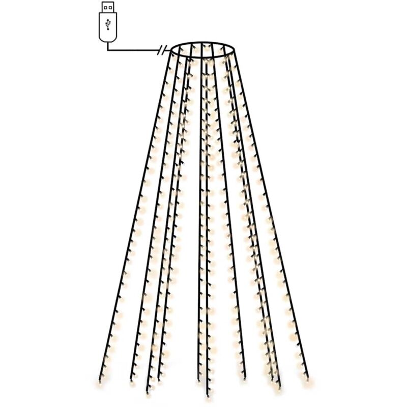 Weihnachtsbaum-Lichternetz mit 300 LEDs Kaltweiß 300 cm Vidaxl