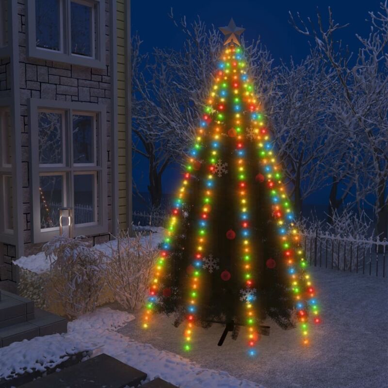 Weihnachtsbaum-Lichternetz mit 400 LEDs Mehrfarbig 400 cm vidaXL