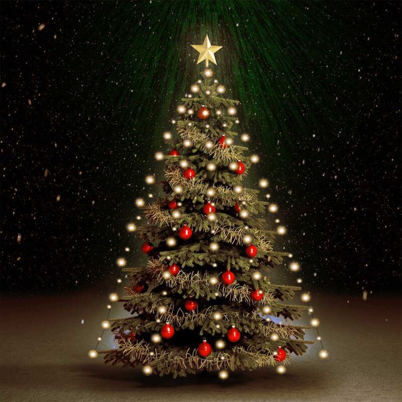 Weihnachtsbaum-Lichternetz mit 180 LEDs 180 cm Vidaxl