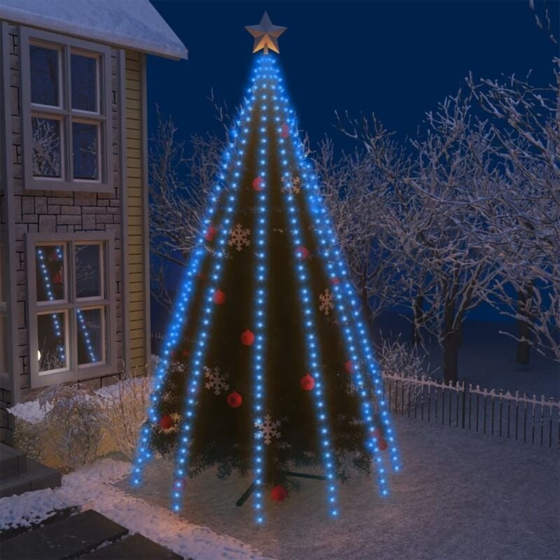 Weihnachtsbaum-Beleuchtung 500 LEDs Blau 500 cm Vidaxl