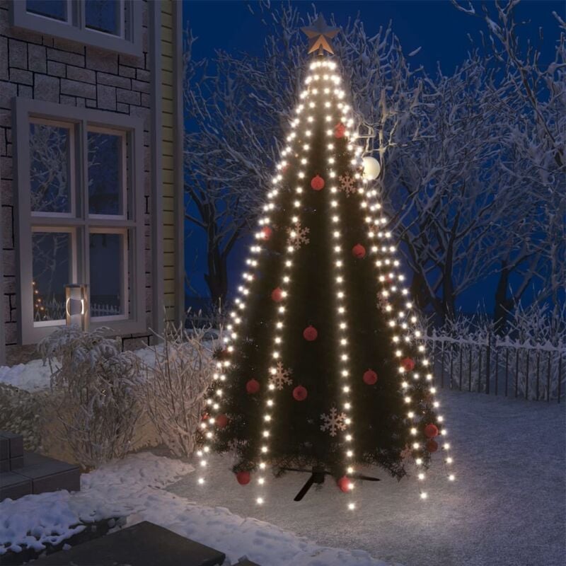 Weihnachtsbaum-Lichternetz mit 300 LEDs Kaltweiß 300 cm Vidaxl