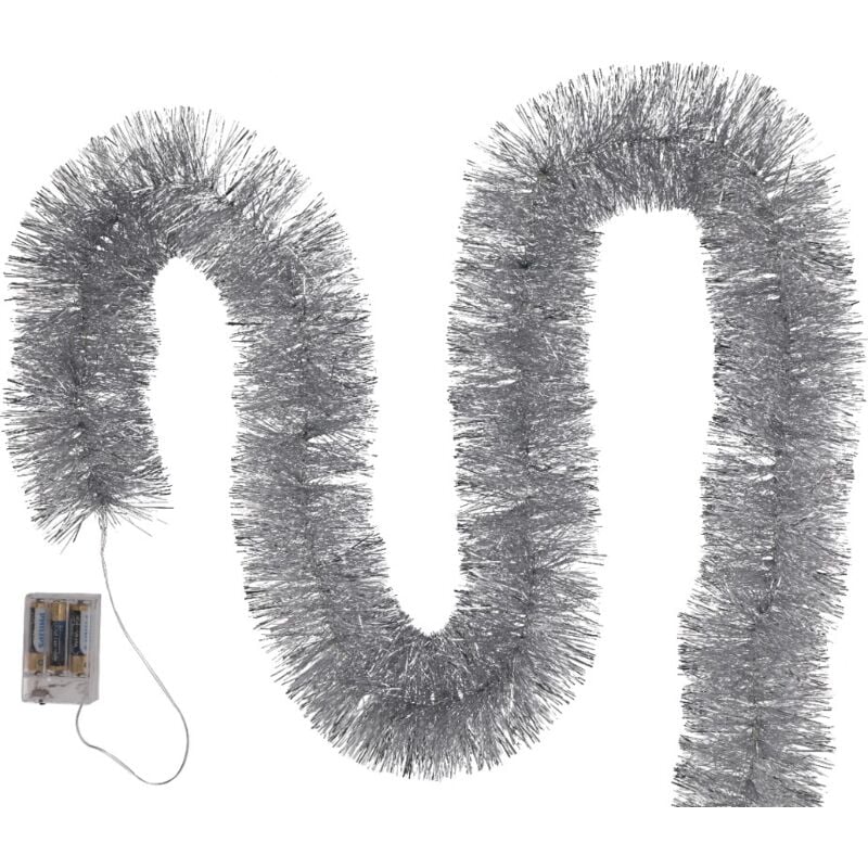 Weihnachtsbaum Silber LED-Kette, batteriebetrieben, FÜR WEIHNACHTSBAUM, 6 Meter