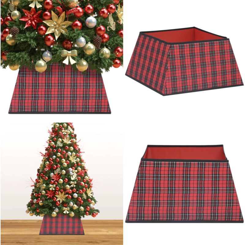 Weihnachtsbaumrock Rot und Schwarz 48x48x25 cm - Christbaumrock - Christbaumröcke - Home & Living - Rot