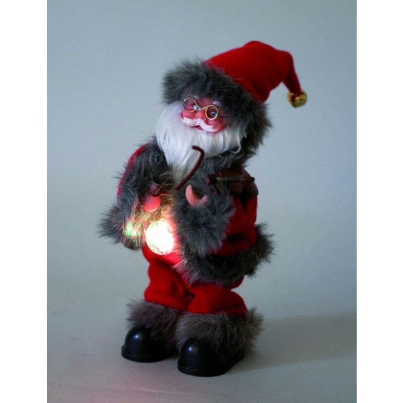 Weihnachtsmann-Puppe mit Violine h32 cm