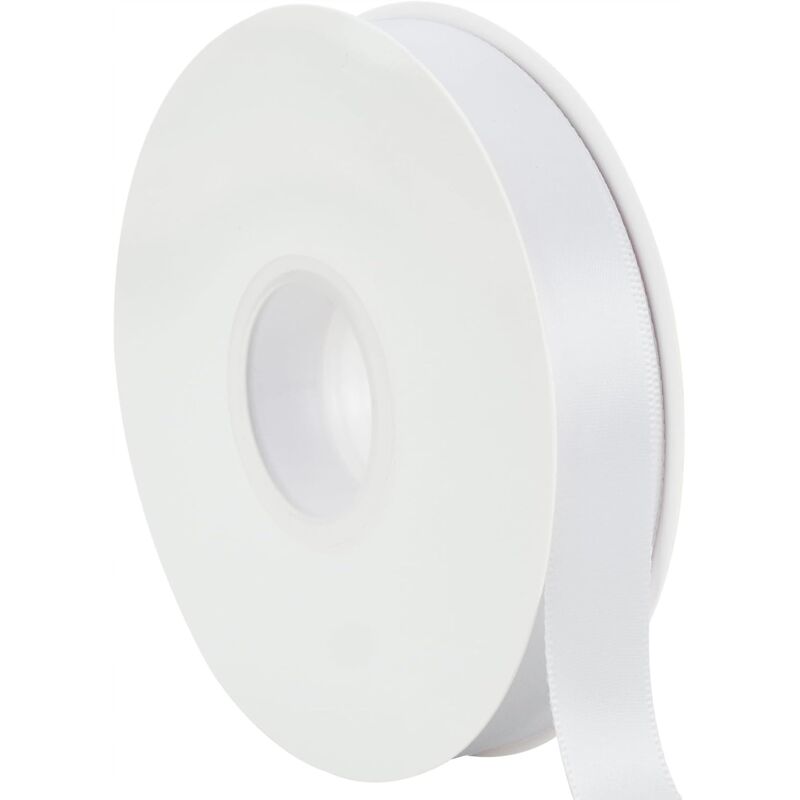 WEISSES SATINBAND 2x450 cm für Geschenke, Weihnachtsband, Satin