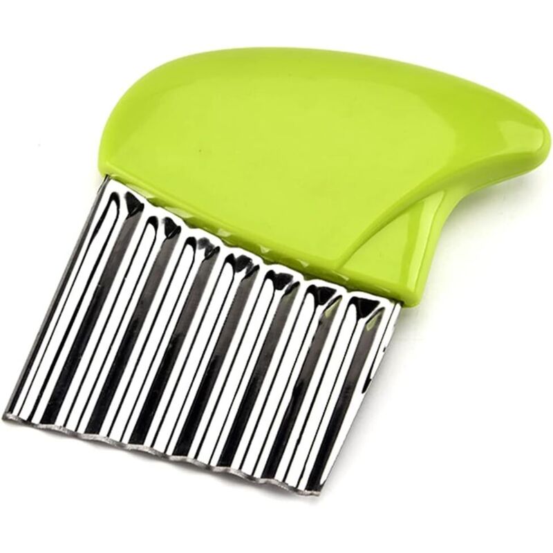 Wellenschneider Edelstahl Kartoffel Karotten Chip Gemüse Crinkle Wellig Chopper Cutter Pommes Frites Slicer
