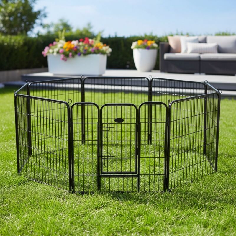 Mucola - Welpenauslauf Tierlaufstall Freigehege Hund Laufstall Welpenzaun Welpenlaufstall