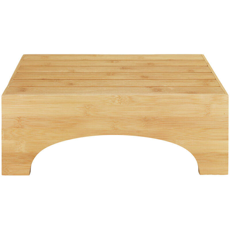 Badschemel Bambusa aus Bambus, Praktischer Tritt, Braun, Bambus natur - braun - Wenko