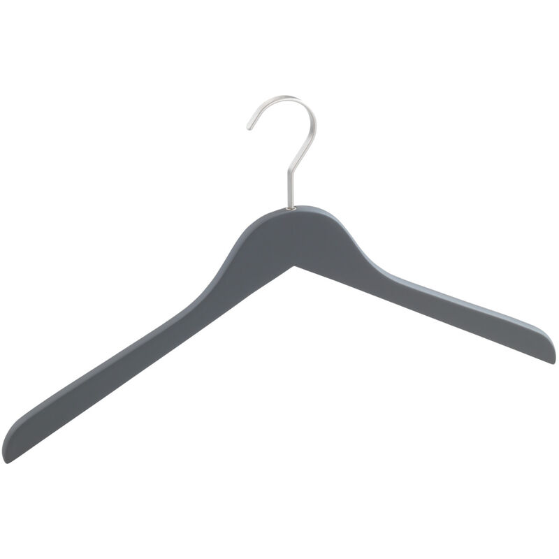 WENKO Kleider Bügel PARIS grau 44 cm Holz Bügel Hemden Wäsche Garderoben Jacken